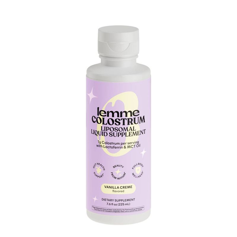 Lemme Colostrum Liquid Liposomal Supplement & Creamer Vanilla Creme 7.6 fl oz
