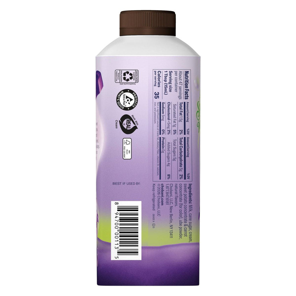 Chobani Ube Dairy Coffee Creamer - 24 fl oz