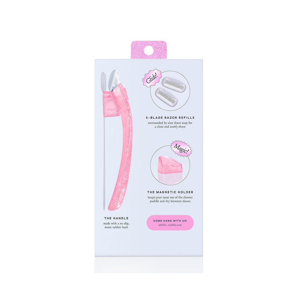 Billie Handle with Magnetic Holder Women 5 Blade Refills Reusable Razor