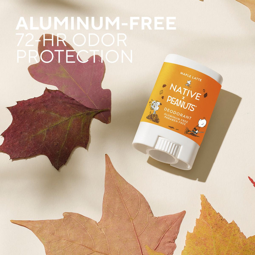 Native Fall Peanuts Collab Mini Deodorant - Maple Latte - 0.35oz