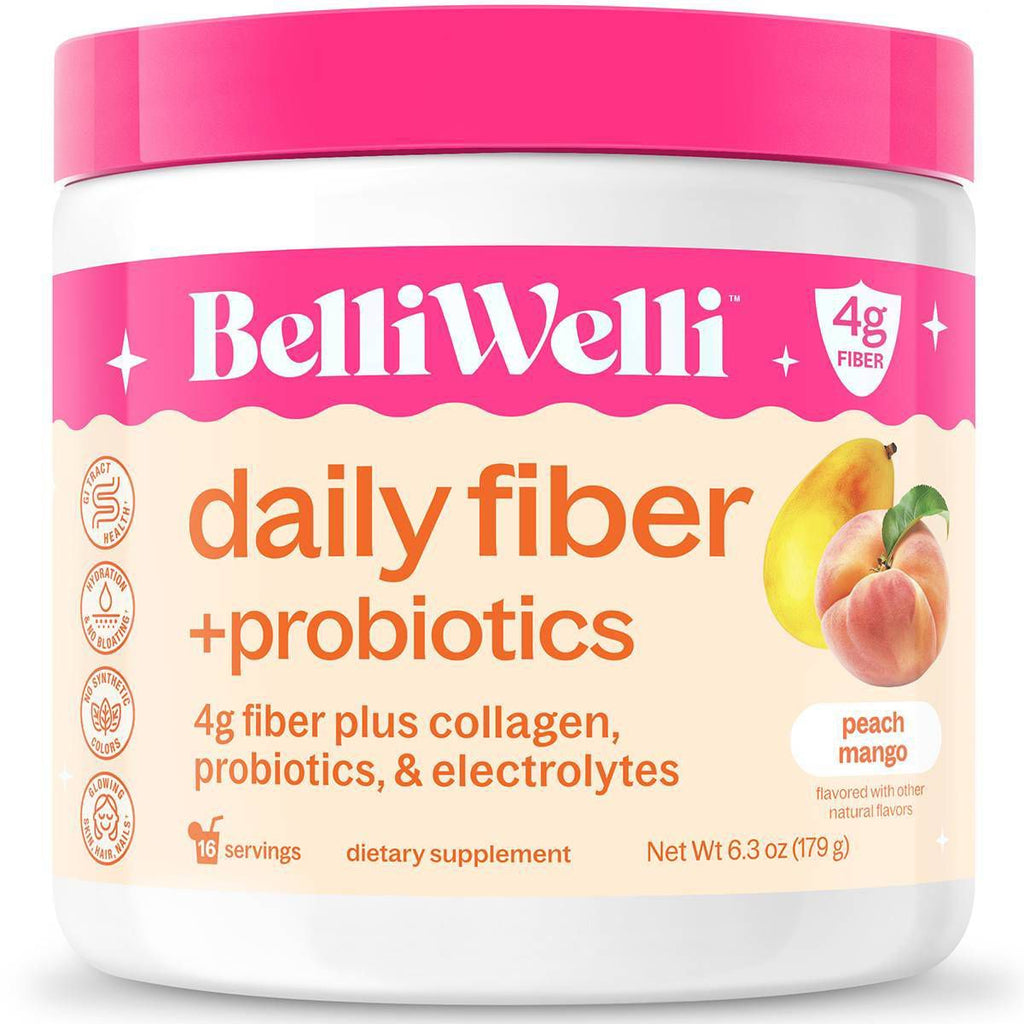 BelliWelli Daily Fiber Supplement - Peach Mango