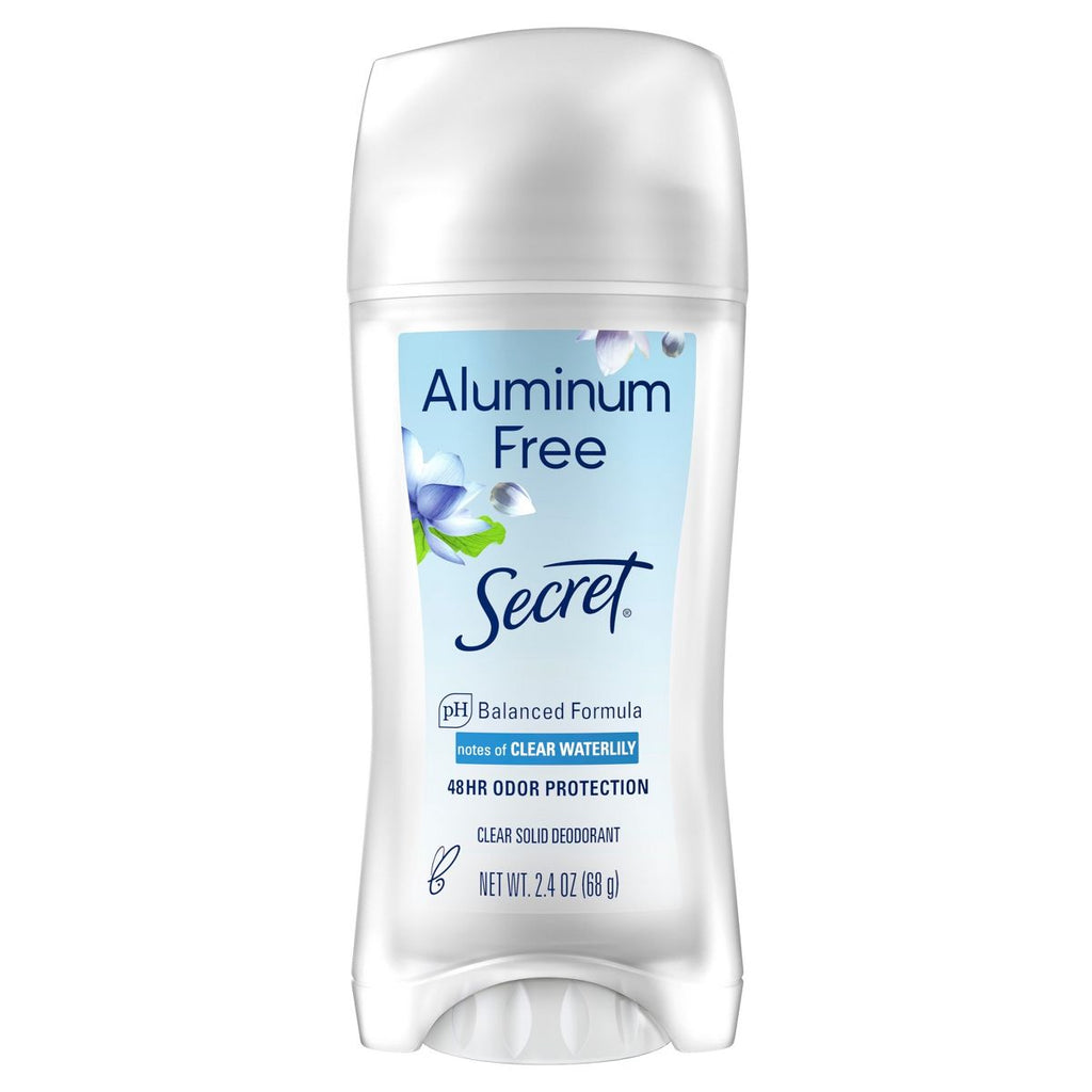 Secret Clear Solid Deodorant Waterlily Scent - Aluminum-Free 2.4oz