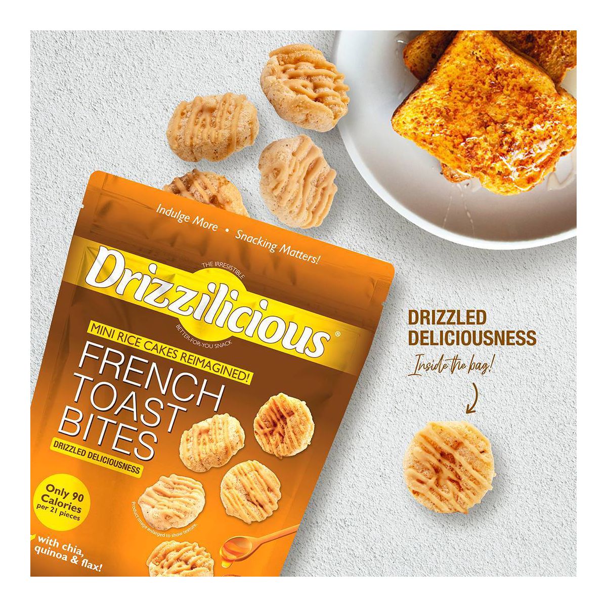 Drizzilicious French Toast Drizzled Mini Rice Cake - 4oz
