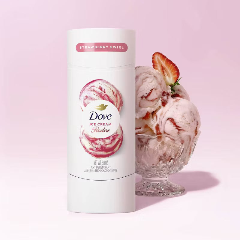 Dove Beauty Ice Cream Parlor Strawberry Swirl Antiperspirant & Deodorant Stick 2.6oz