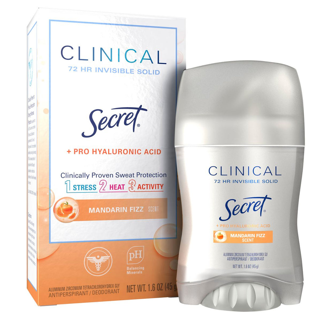 Secret Clinical Strength Mandarin Fizz Invisible Solid Antiperspirant