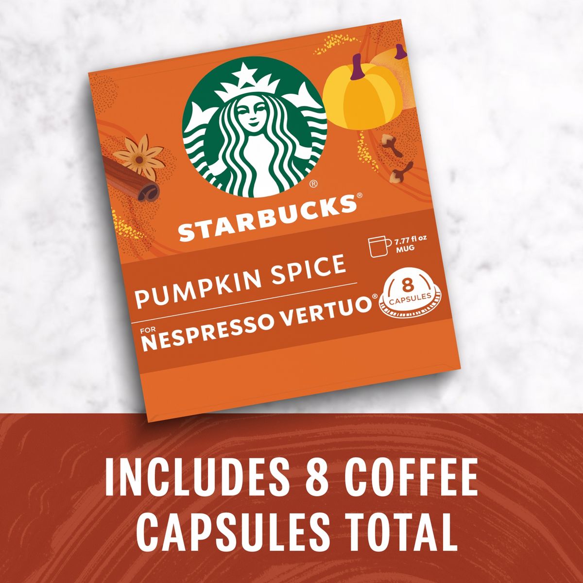 Starbucks Pumpkin Spice Vertuo Line Light Roast Coffee Pods - 8ct