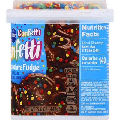 Pillsbury Funfetti Confetti Chocolate Fudge Frosting - 15.6oz