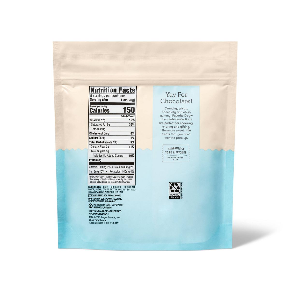 Favorite Day Dark Chocolate Almond with Sea Salt Bark Crisps Candy 5oz