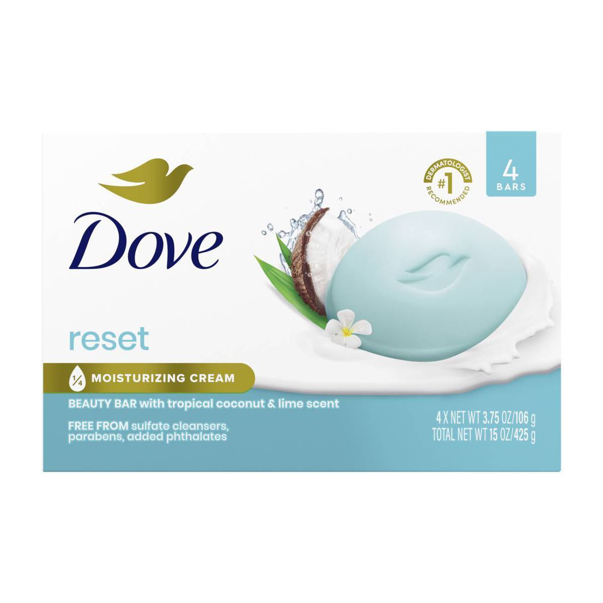 Dove Beauty Bar Soap - Reset Tropical Coconut & Lime