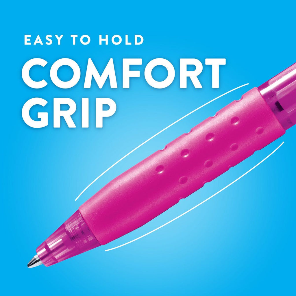 Paper Mate Ink Joy 300RT 8pk Ballpoint Pens 1.0mm Multicolored: Retractable, Quick Drying, Rubber