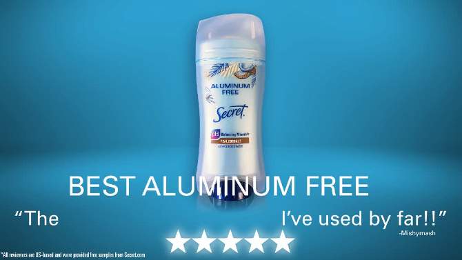 Secret Clear Solid Deodorant Waterlily Scent - Aluminum-Free 2.4oz