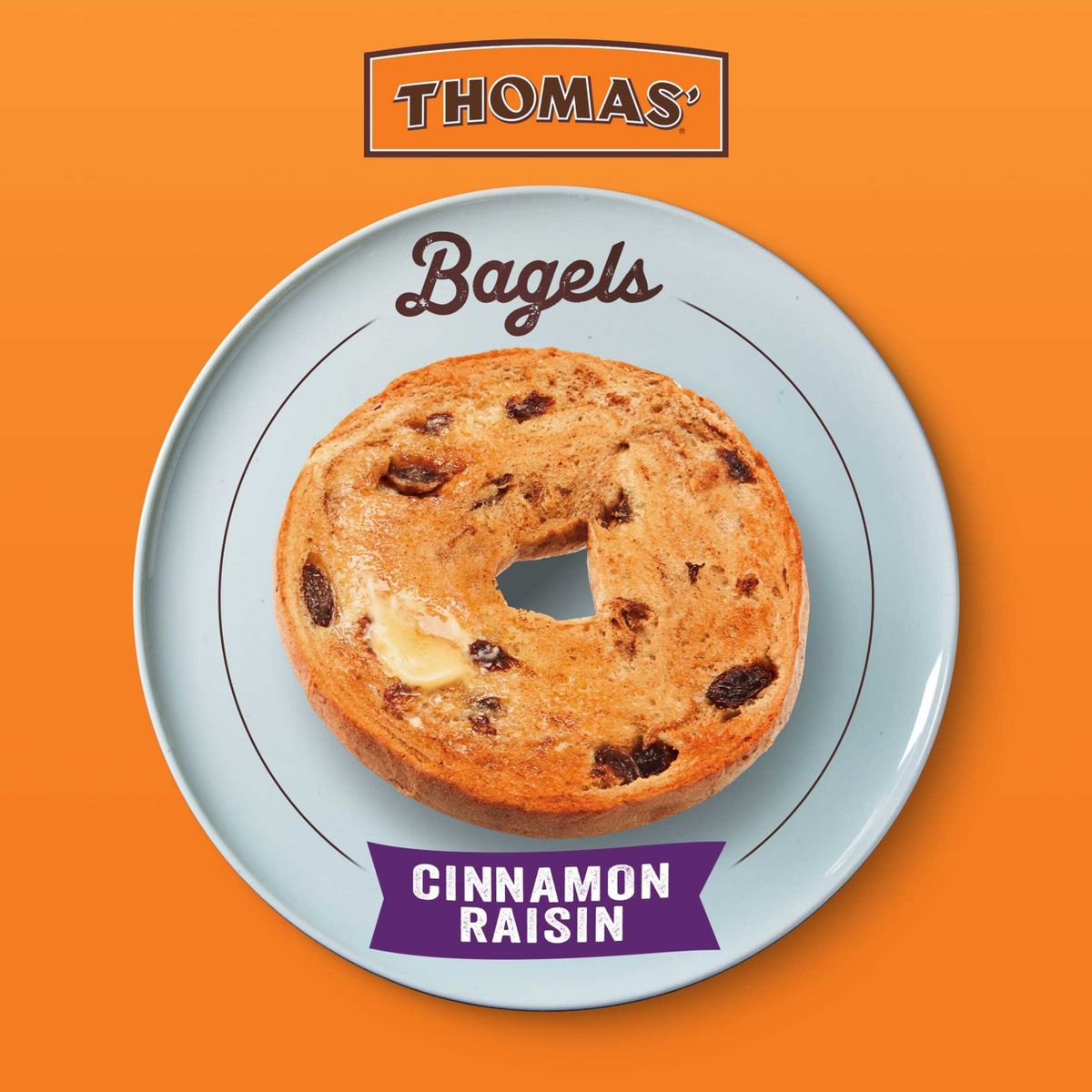 Thomas Cinnamon Raisin Bagels - 18oz/6ct