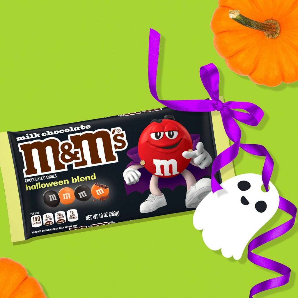 M&M's Halloween Black and Orange Milk Chocolate Candy Bag -10oz