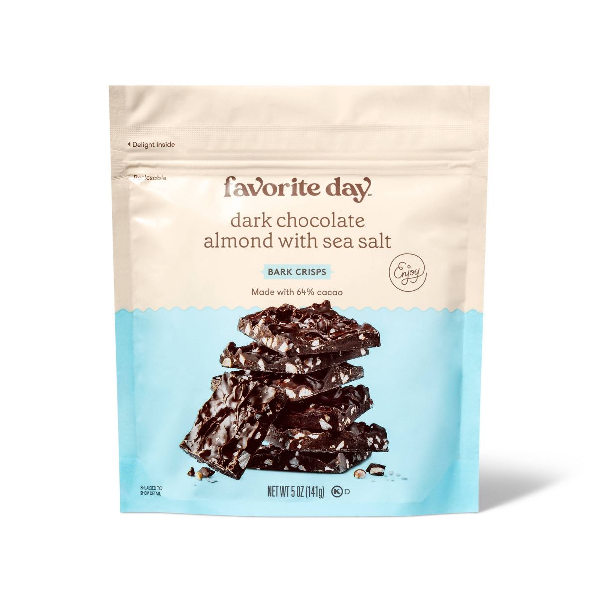 Favorite Day Dark Chocolate Almond with Sea Salt Bark Crisps Candy 5oz