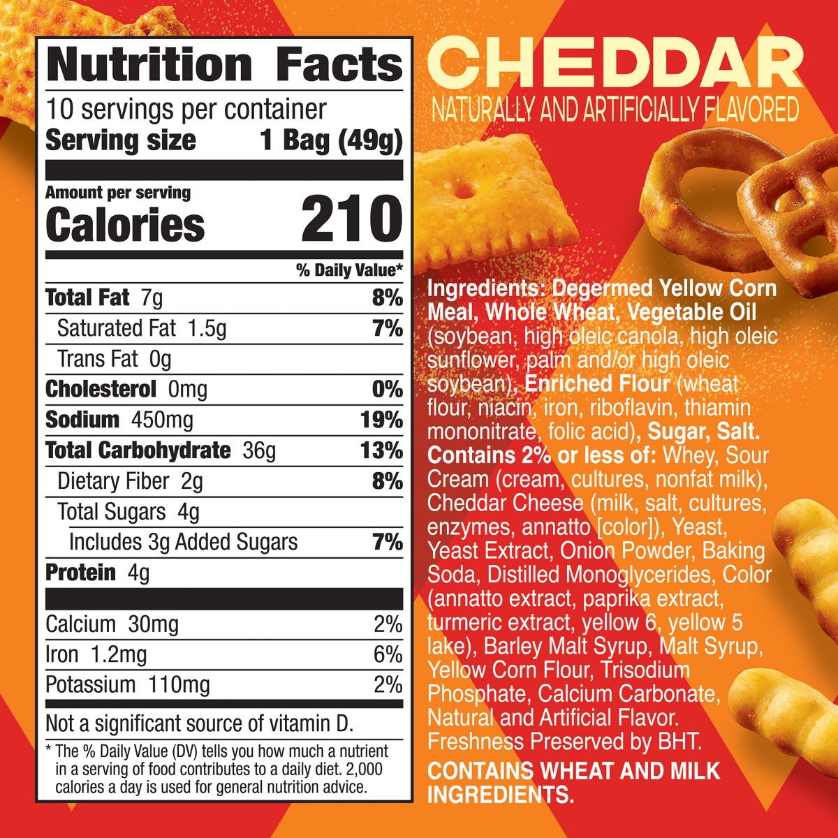 Chex Mix Cheddar Snack Bags - 49g