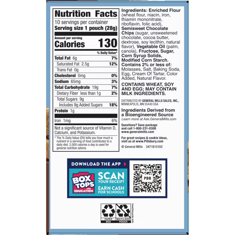 Pillsbury Chocolate Chip Mini Soft Baked Cookies - 28g