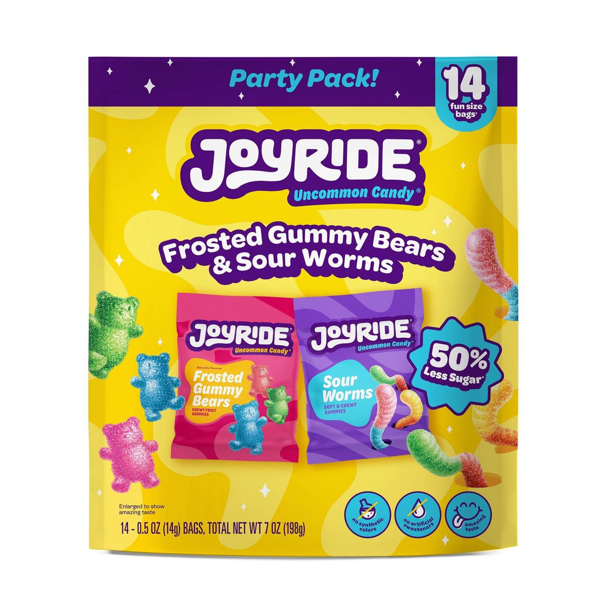 Joyride Worms & Frosted Bears Party Pack Candy - 7oz