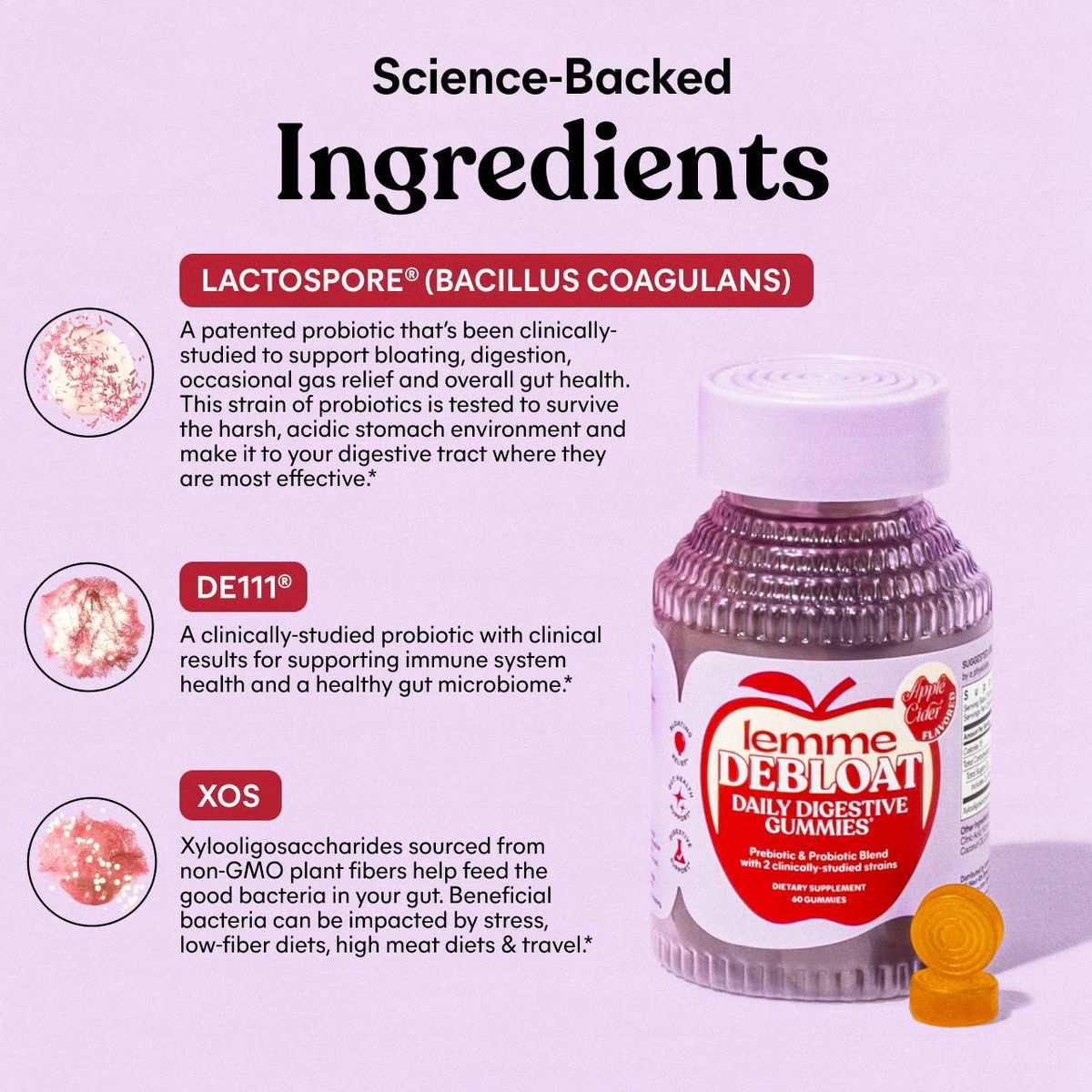 Lemme Debloat - Apple Cider Flavor - 60ct