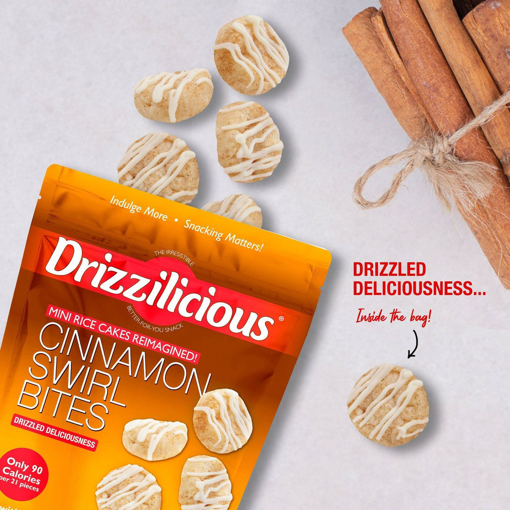 Drizzilicious Cinnamon Drizzled Mini Rice Cake - 4oz: Keto Certified, Organic, Vegan