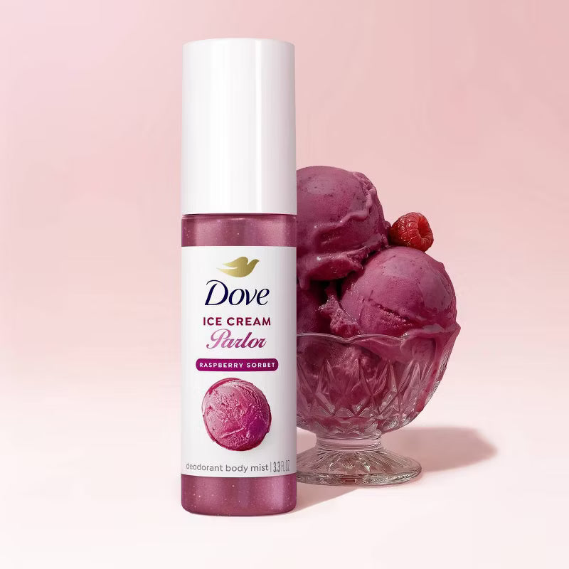 Dove Beauty Ice Cream Parlor Raspberry Sorbet Body Mist 3.3oz