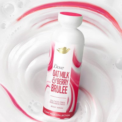 Dove Beauty Plant Milk Cleansing Body Wash - Oat Milk & Berry Brulee - 17.5 fl o