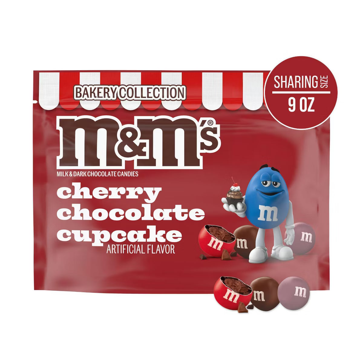 M&M's Cherry Chocolate Cupcake