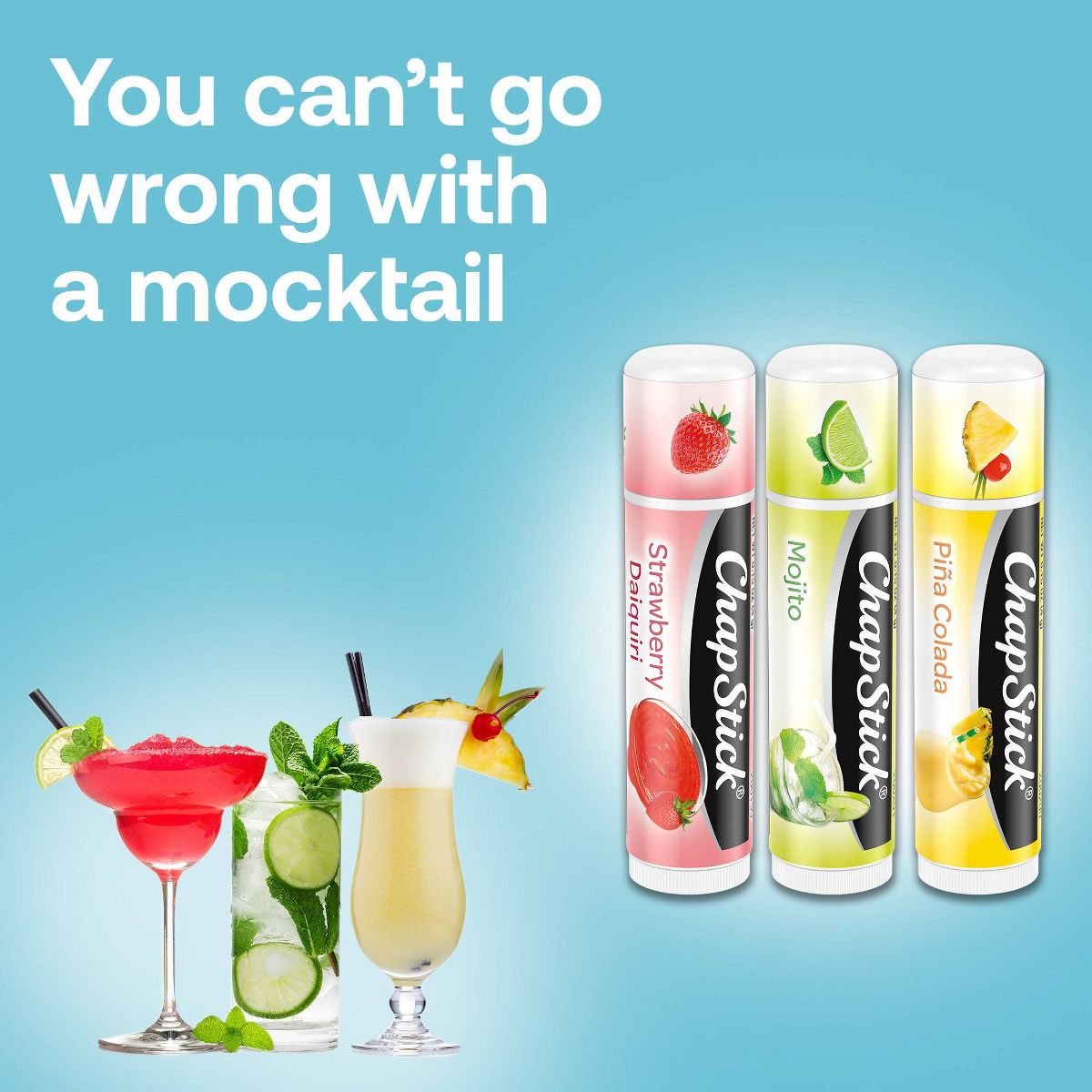 Chapstick Mocktail Collection Lip Balm 3 Pack