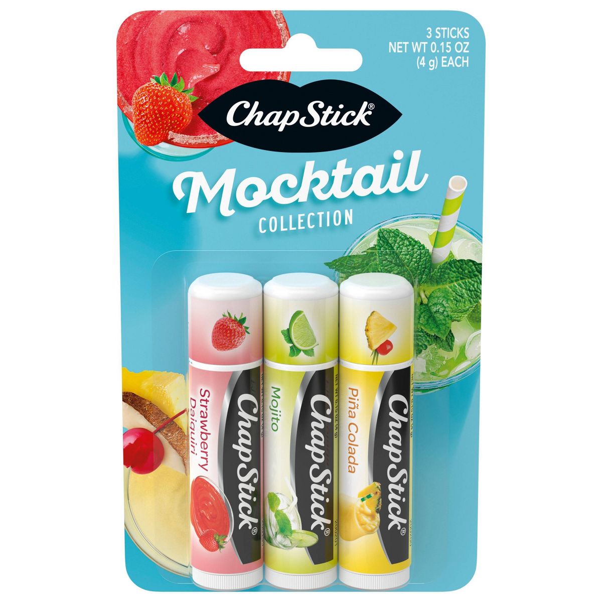 Chapstick Mocktail Collection Lip Balm 3 Pack
