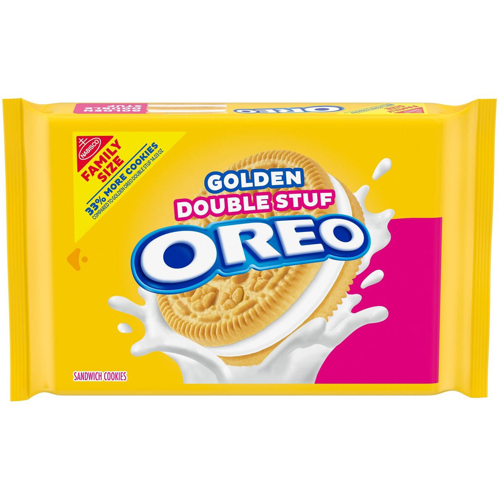 Oreo Double Stuf Golden Sandwich Cookies Family Size - 18.12oz