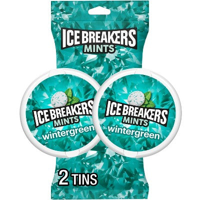 Ice Breakers Wintergreen Flavored Sugar Free Mints - 1.5oz/2ct
