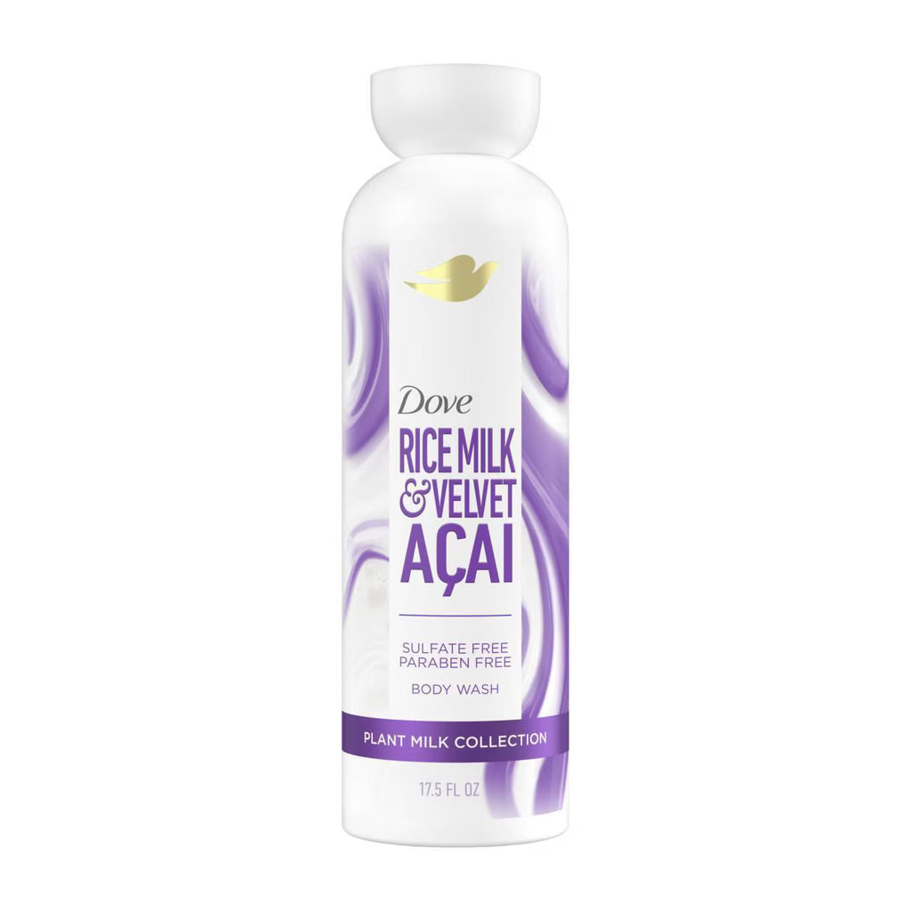 Dove Beauty Plant Milk Cleansing Body Wash - Rice Milk & Velvet Acai