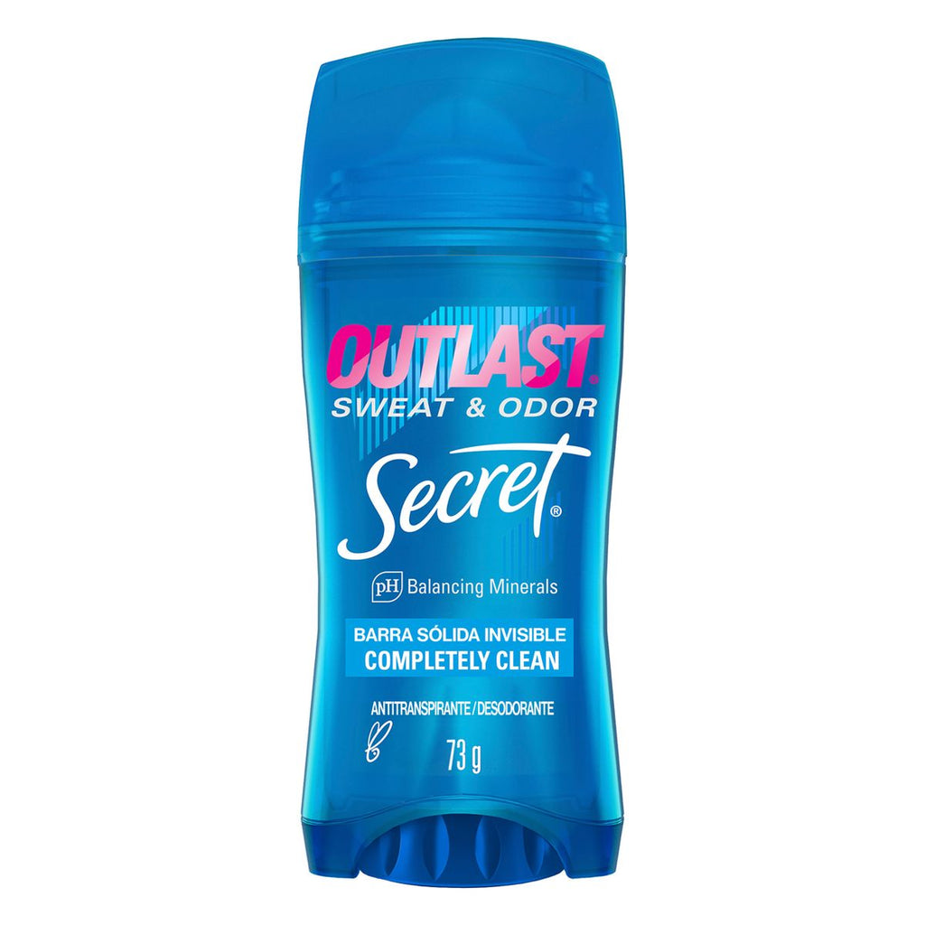 Secret Outlast Invisible Solid Antiperspirant & Deodorant for Women - Completely Clean Scent - 2.6oz