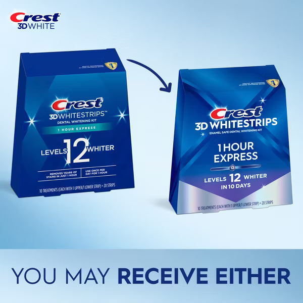 Crest 3D Whitestrips 1-Hour Express - 10 Treatments