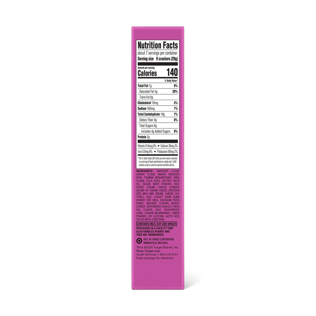 Mini Shallot & Chive Bagel Sandwich Crackers - 7.05oz