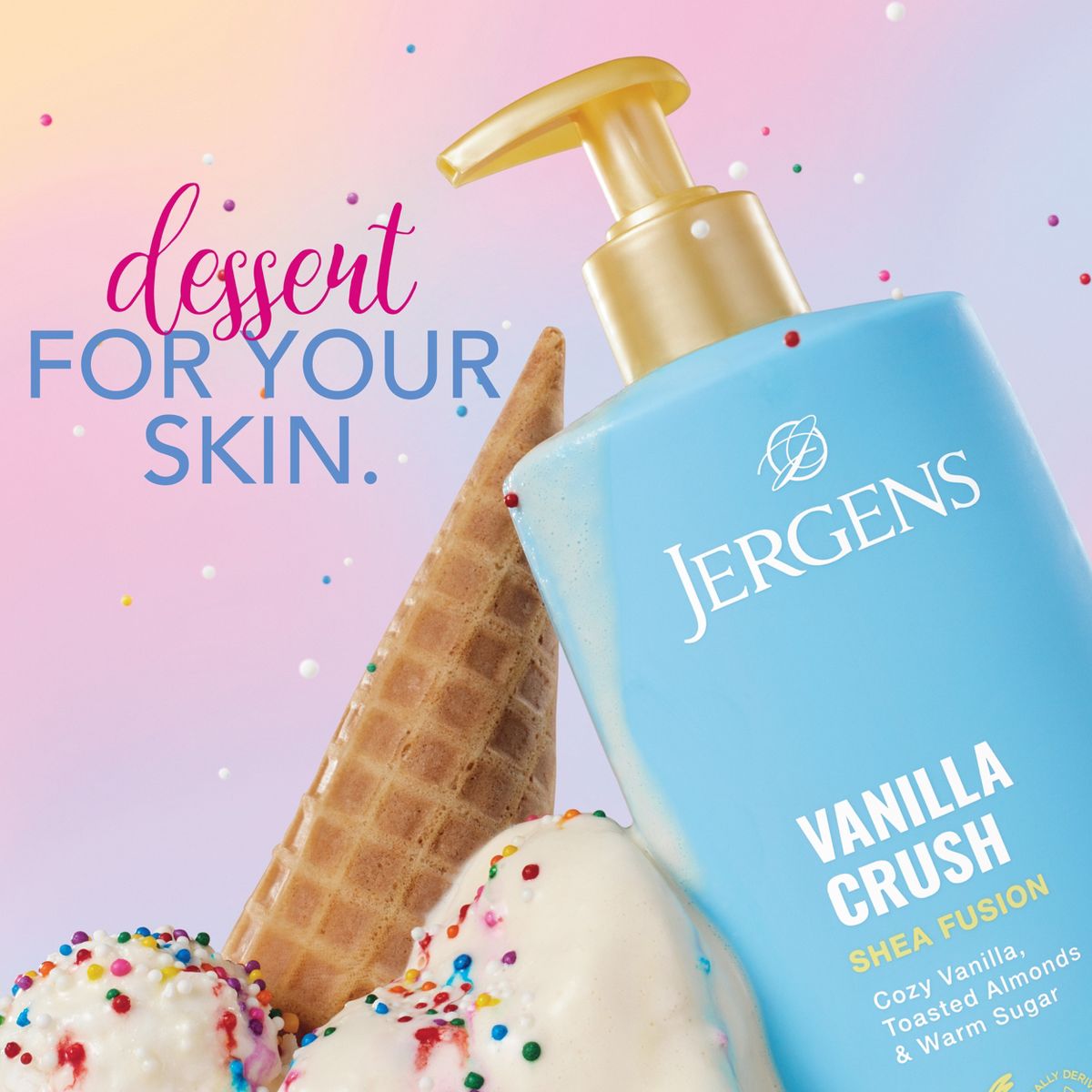 Jergens Shea Fusion Vanilla Crush Scented Body Lotion - 14 fl oz