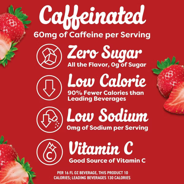 Crystal Light Wild Strawberry With Caffine - 10 pack