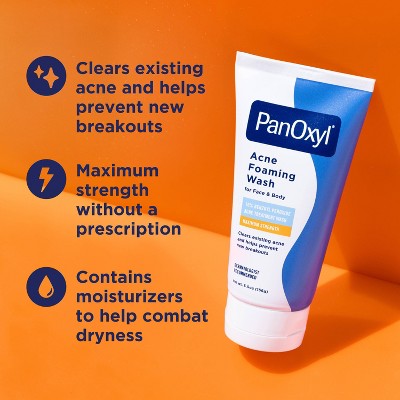 PanOxyl 10% Benzoyl Peroxide Acne Foaming Wash - 5.5oz