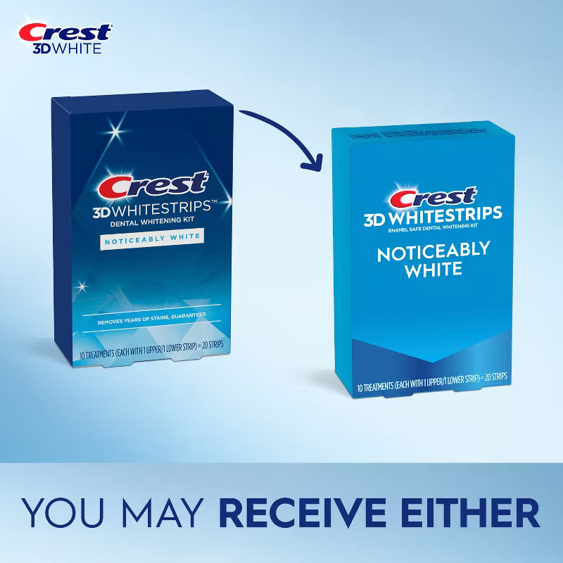 Crest 3D Whitestrips Noticeably White At-home Teeth Whitening Kit - 10 Treatments