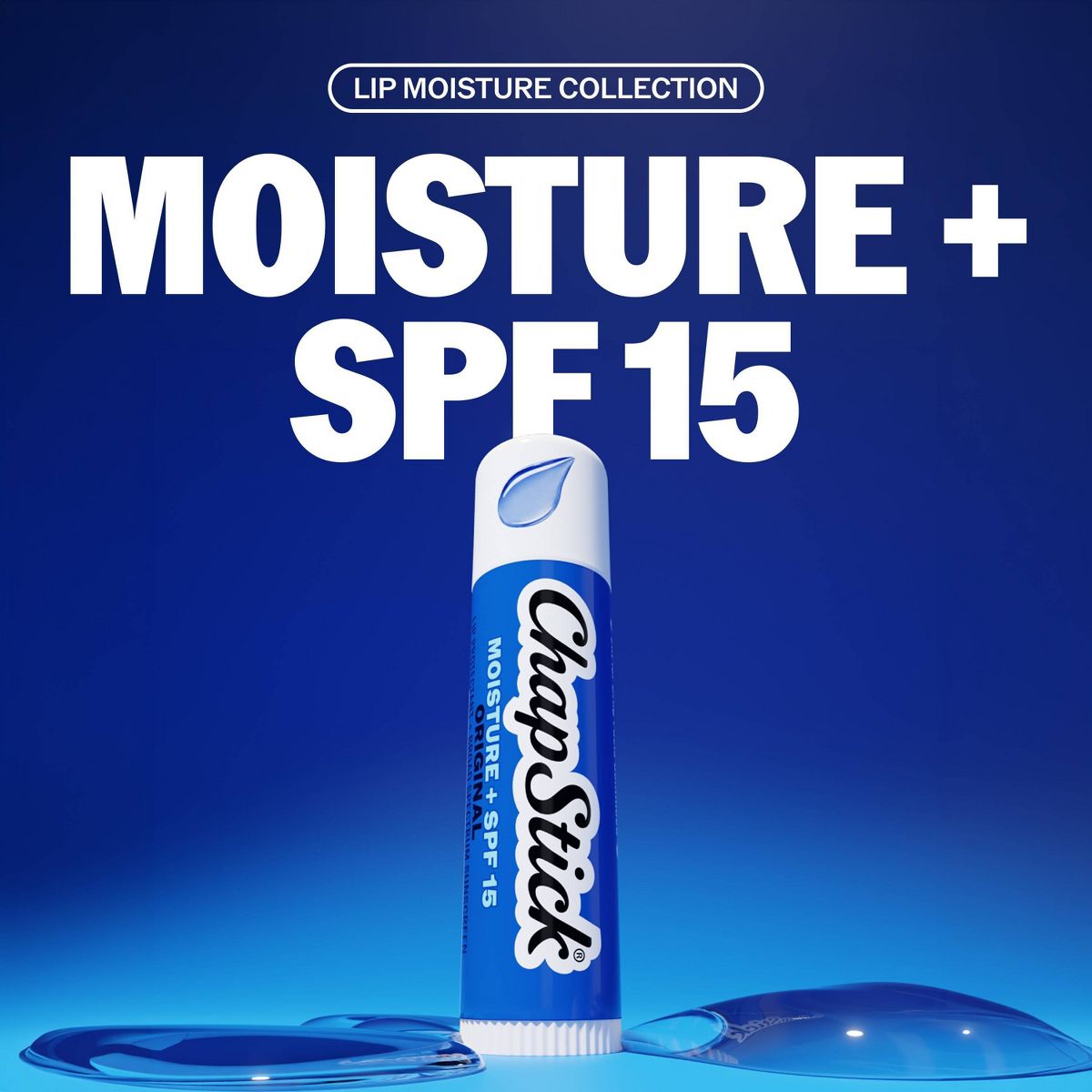 ChapStick Original Moisturizer Lip Balms SPF 15 - Pack of 3