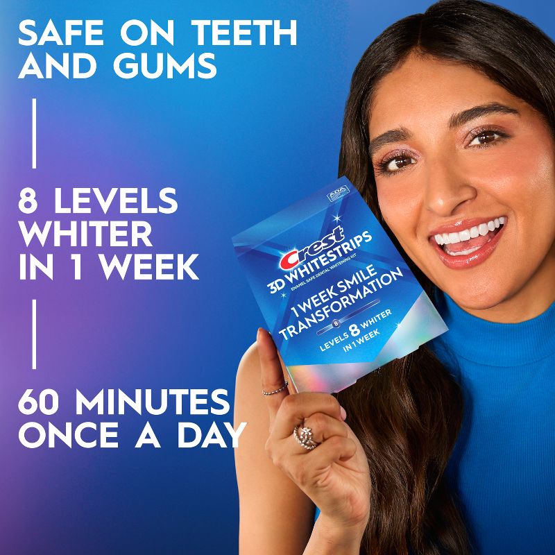 Crest 3D Whitestrips 1 Week Smile Transformation Teeth Whitening Kit