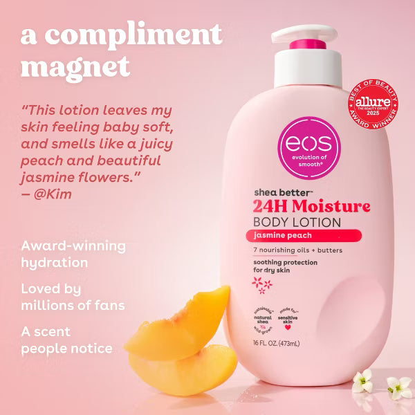 EOS Shea Better Moisture Body Lotion - Jasmine Peach