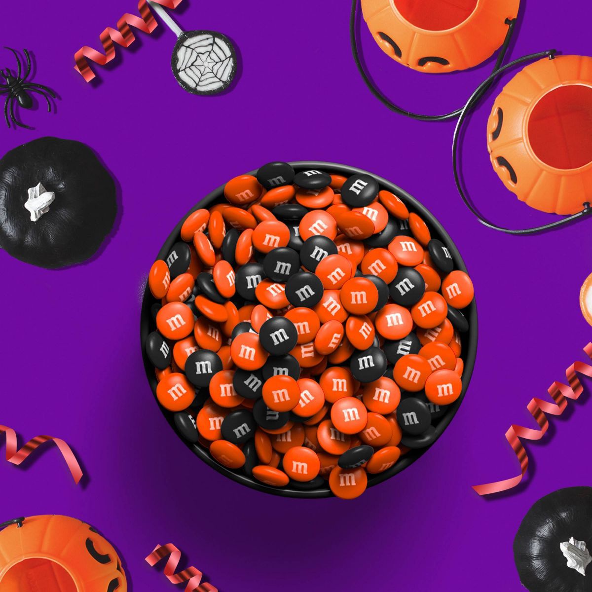 M&M's Halloween Black and Orange Milk Chocolate Candy Bag -10oz