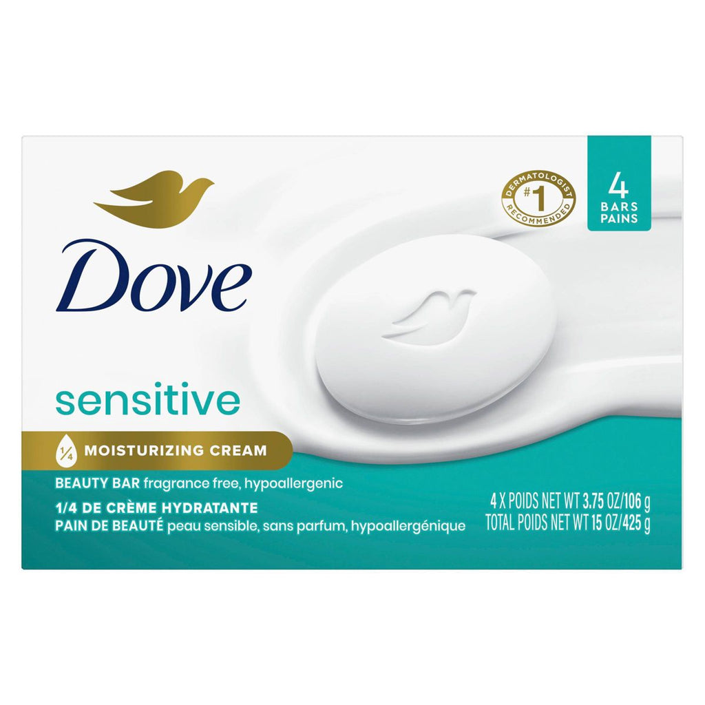 Dove Beauty Sensitive Skin Moisturizing Fragrance-Free Beauty Bar Soap
