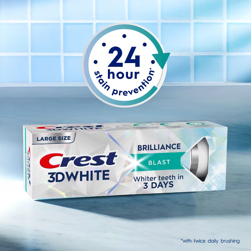 Crest 3D White Brilliance Blast Whitening Toothpaste 4.6oz