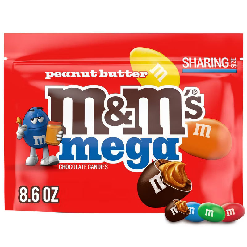M&M's Mega Peanut Butter Chocolate Candy - 8.6oz