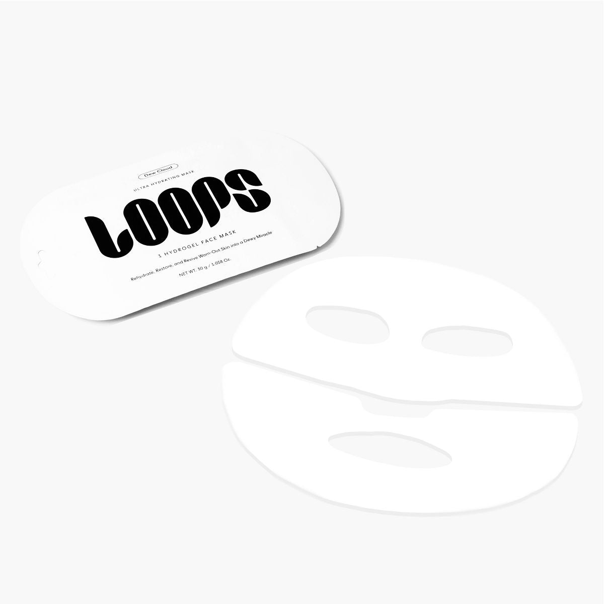 LOOPS Dew Cloud Ultra Hydrating Hydrogel Face Mask - 1.058oz