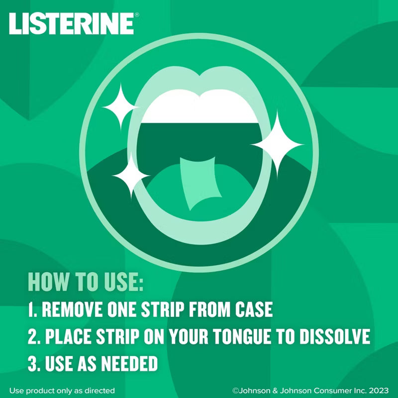 Listerine Freshburst Portable Breath Strips Spearmint 24ct 3 pack