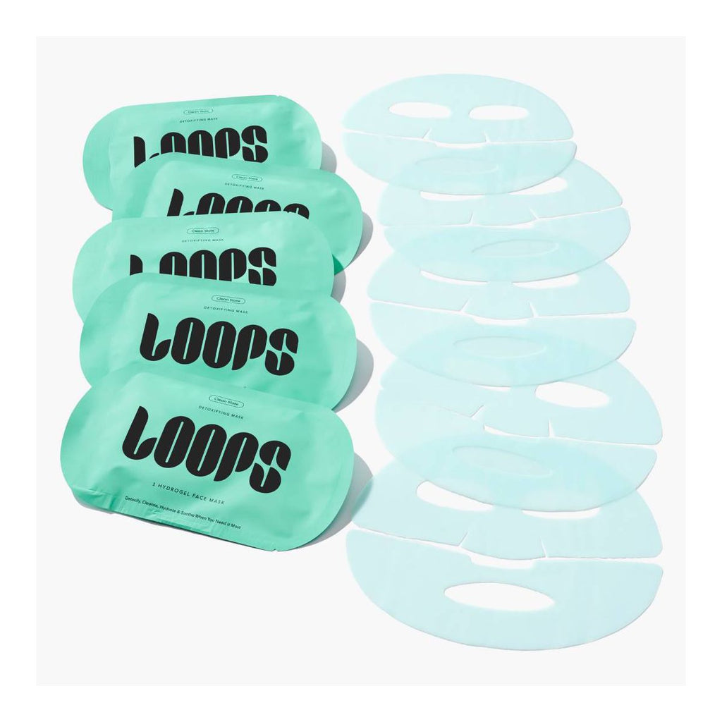 LOOPS Clean Slate Facial Mask - 5ct/5.29oz