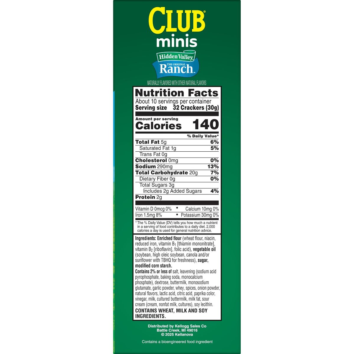 Club Hidden Valley Crackers Buttermilk Ranch - 11oz