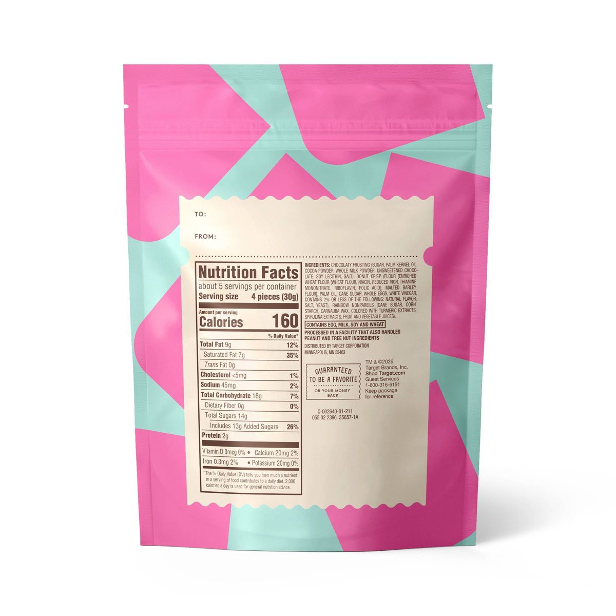 Chocolatey Sprinkle Donut Crisp - 5oz - Target Favorite Day